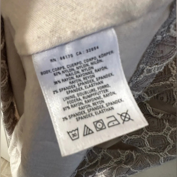 Deletta ANTHROPOLOGIE XL Diamond Lace Peplum Top Crisscrossed Back Cap Sleeve - Picture 7 of 10